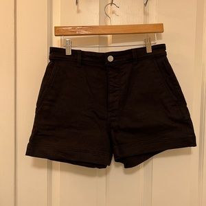 Everlane High-Waisted Black Easy Shorts